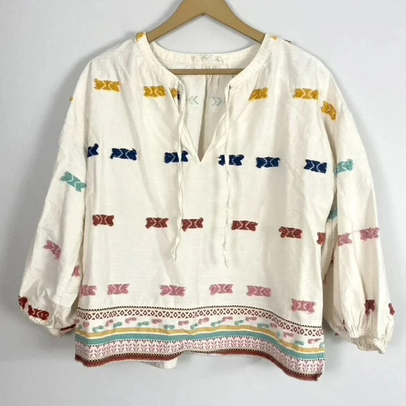 Lou & Grey Embroidered Boho Peasant Top - Picture 2 of 15